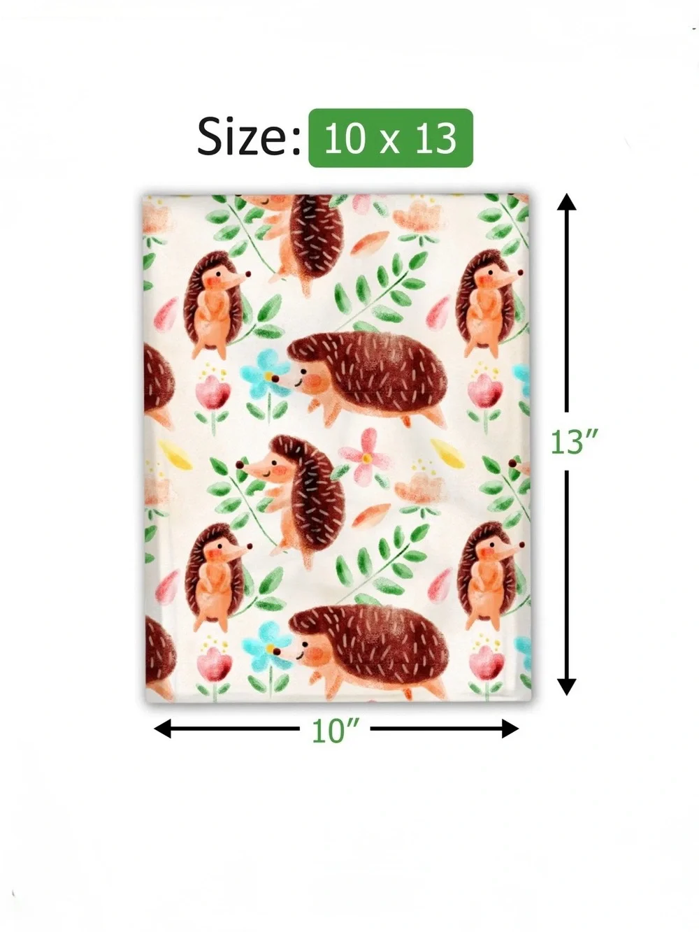 50 Each New! NWOT 10 inch x 13 inch Hedgehog Poly Mailers - Shipping Supplies